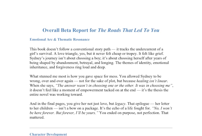 be beta reader alpha reader, proofreader, romance story, honest feedback report